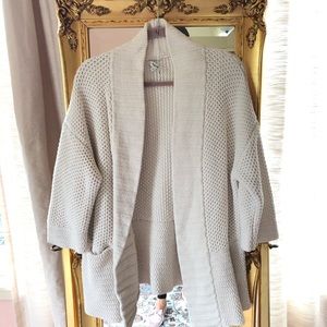 Madewell chunky knit ivory cardigan sweater